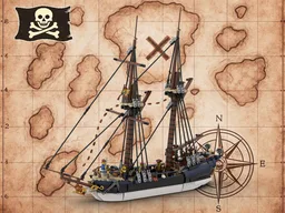 ⚔️ THE "GLADIATOR" - Epic Caribbean Smugglers Schooner | 8 Cannons, Full Interior, Magnetic Compass, removable hatch and deck