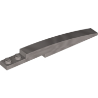 Lego Brick Curved 10 x 1 [Symmetric Inside Ridges] / Flat Silver