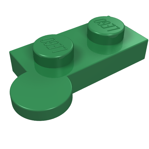 Lego Hinge Plate 1 x 4 Swivel Top [Hollow Pin] / Green