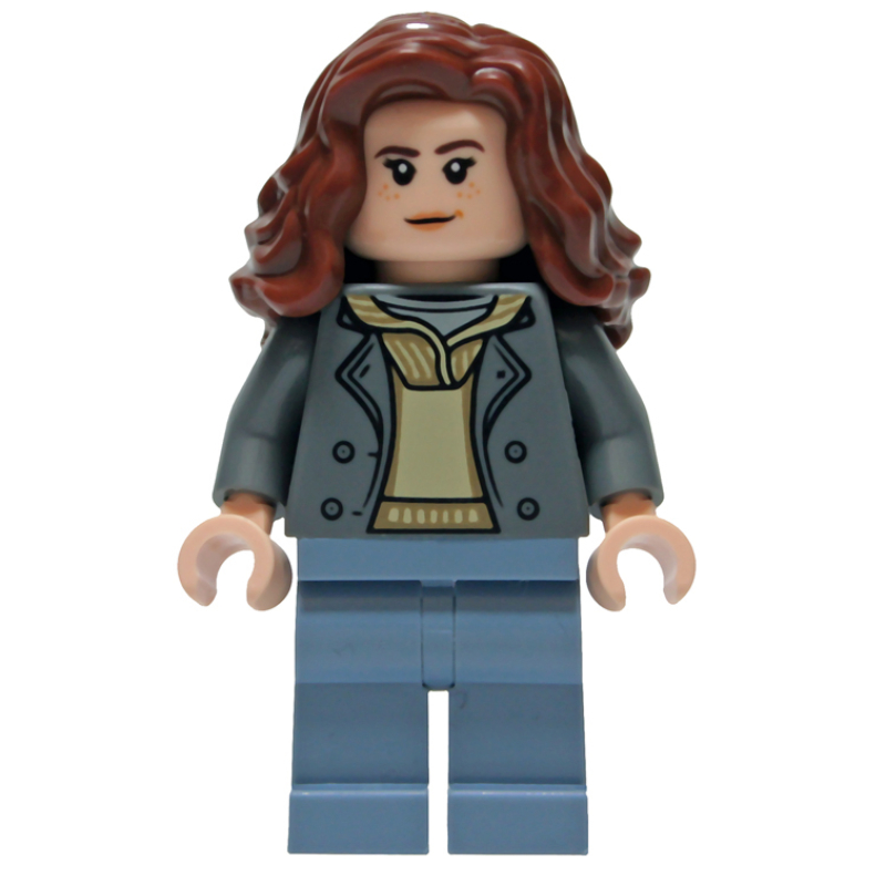 Lego Hermione Granger, Dark Bluish Gray Jacket, Sand Blue Legs