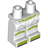 Lego Hips and White Legs with Lime Boots, Belt, Knee Pads (Buzz Lightyear) / White