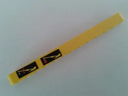 Technic, Liftarm Thick 1 x 13 with Two Crane Arm Movements Pattern on Left End (Sticker) - Set 8053