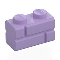 Lego Brick Special 1 x 2 with Masonry Brick Profile / Lavender