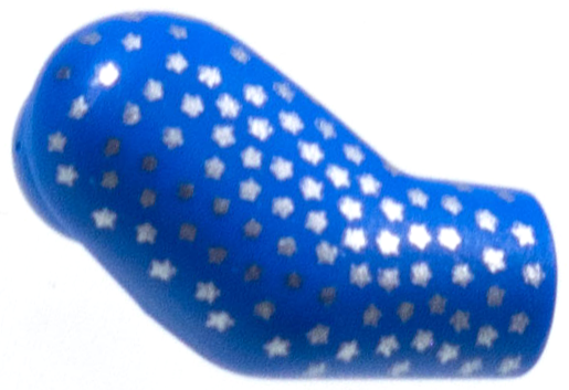 Lego Arm, Right with Silver Star Speckles Pattern / Blue