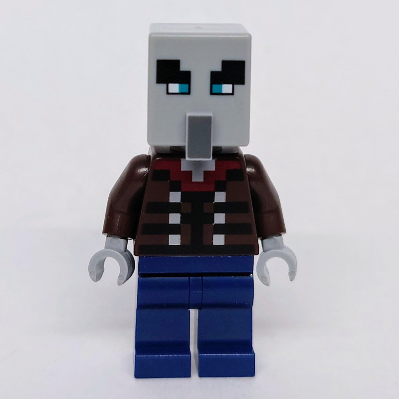 Lego Illager, Vindicator, Dark Blue Legs, Narrow Eyes