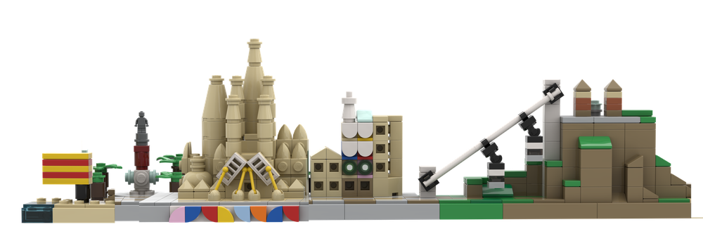 Lego Barcelona city skyline