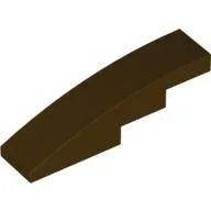 Brick Curved 4 x 1 No Studs [Stud Holder with Asymmetric Ridges] / Dark Brown