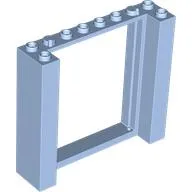 Door Frame Double 2 x 8 x 6 / Bright Light Blue