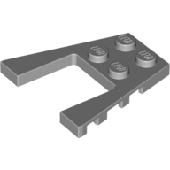 Lego Wedge Plate 4 x 4 with 2 x 2 Cutout / Light Bluish Gray