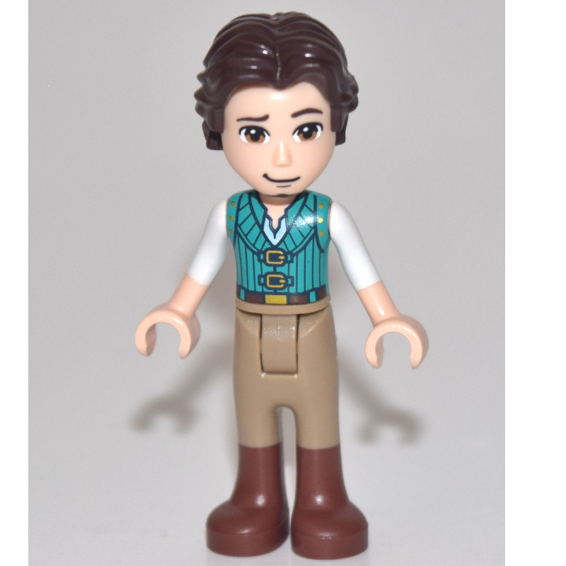 Lego Flynn Rider - Dark Turquoise Vest, Thick Leg Hinge