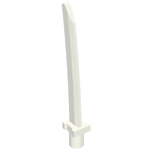 Lego Weapon Sword Blade with Bar, Square Crossguard / White