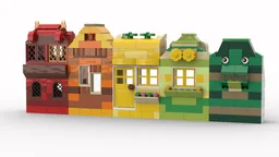 10698 Rainbow houses 1-5 (red-green) p1