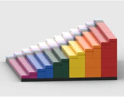 Progressive Pride Flag 3D
