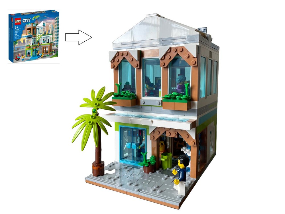Lego City Store & Apartment Modular Alternate build of 60365