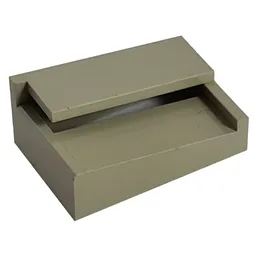 Modulex Name Holder End 2 x 3 - Right / Modulex Light Gray