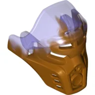 Large Figure Mask of Earth with Marbled Trans-Purple Pattern / Pearl Gold