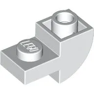 Brick Curved Inverted 1 x 2 with 1 x 1 Cutouts / White