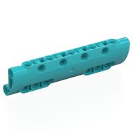 Lego Technic Panel Curved 11 x 3 with 10 Pin Holes through Panel Surface / Medium Azure