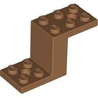 Bracket 5 x 2 x 2 1/3 with Holes, Inside Stud Holder / Medium Nougat