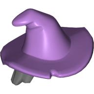 Lego Hair and Hat, Floppy Witch Hat with Dark Bluish Gray Hair Print
