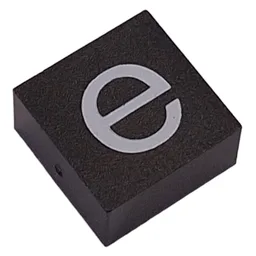 Modulex Tile 2 x 2 with White 'e' Print, without Internal Supports / Modulex Tile Brown