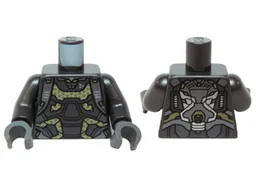 Torso Ant-Man Silver Armor and Yellow Honeycomb Pattern / Pearl Dark Gray Arms / Dark Bluish Gray Hands