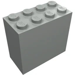 Brick 2 x 4 x 3 / Light Gray