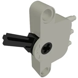 Pneumatic Switch with Pin Holes, Axle Hole and Stepped Outlets / Light Bluish Gray