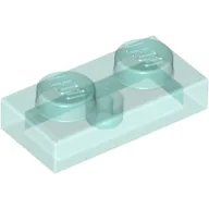 Plate 1 x 2 / Trans-Light Blue