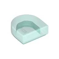 Tile Round 1 x 1 Half Circle / Trans-Light Blue