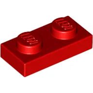 Plate 1 x 2 / Red
