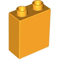 Duplo Brick 1 x 2 x 2 with 'BRICK OR TREAT TRAIL LEGOLAND CALIFORNIA' Print / Bright Light Orange