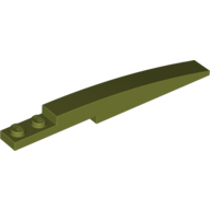 Lego Brick Curved 10 x 1 [Symmetric Inside Ridges] / Olive Green
