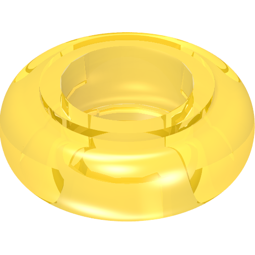 Lego Clikits Bead, Ring, Thick Small with Hole / Trans-Neon Yellow