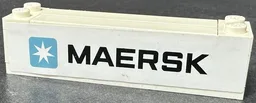 Stickered Assembly 8 x 2 x 1 2/3 with Maersk Logo Pattern on Both Sides (Stickers) - Sets 10152-3 / 10155-1
