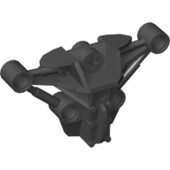 Lego Large Figure Skeletal, Torso, Upper, with Axle Holes and 4 Holes (Mistika) / Black