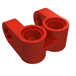 Technic Axle and Pin Connector Perpendicular Double Split / Red