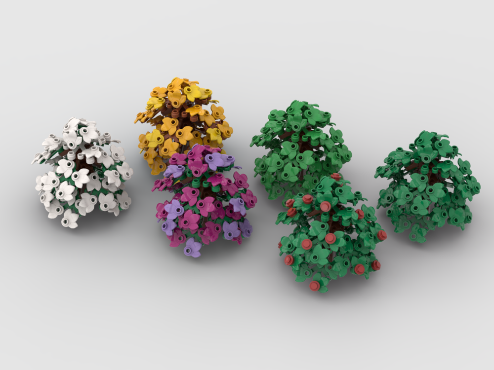 Lego Colorful Bushes #3 for modular models