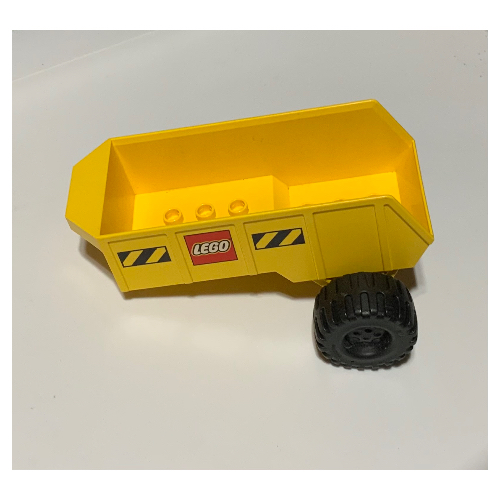 Lego Duplo Dump Truck with 12 Studs and Hitch and Lego Logo Print / Yellow