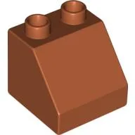 Duplo Brick 2 x 2 Slope 45° / Dark Orange