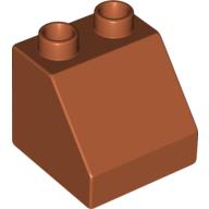 Lego Duplo Brick 2 x 2 Slope 45° / Dark Orange