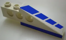 Technic Slope 6 x 1 x 1 2/3 with Blue Stripes and Blue on Bottom Pattern Right (Stickers) - Set 8824