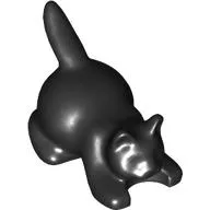 Animal, Cat, Kitten Crouching [Plain] / Black