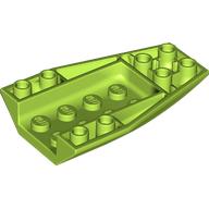 Lego Brick Wedged, Curved Inverted 6 x 4 / Lime