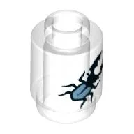 Brick Round 1 x 1 with Stag Beetle Print