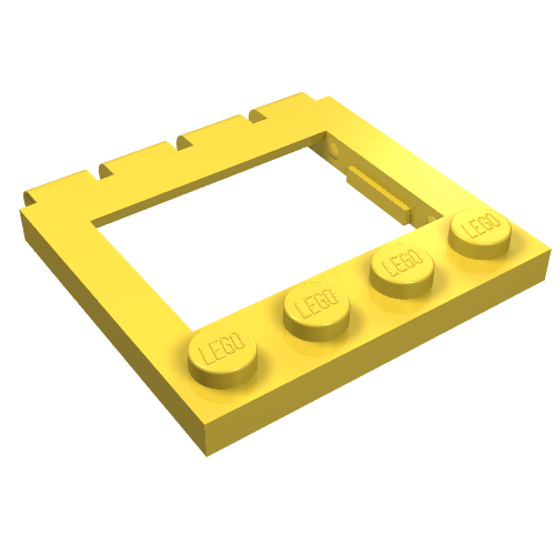 Lego Hinge Vehicle Roof 4 x 4 Sunroof with Ledges / Yellow