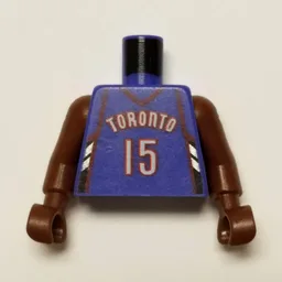 Torso Basketball Jersey, Toronto Raptors '15' (Road Jersey) Print, Long One Piece Arms Brown (NBA) / Violet