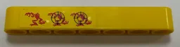 Technic, Liftarm Thick 1 x 7 with 3 Red Hero Factory Characters and Targets Pattern Model Left Side (Sticker) - Set 7160