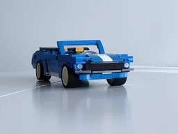 Blue Ford Mustang