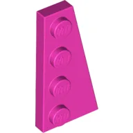 Wedge Plate 4 x 2 Right / Dark Pink
